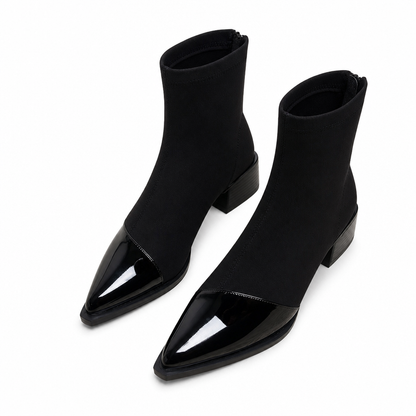 🍂Women's French Style Pointed Toe Ankle Boots Slim Fit Elegant Short Boots for Spring and Autumn
