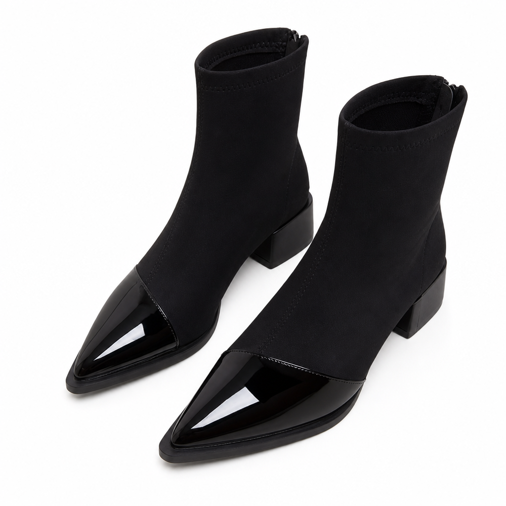 🍂Women's French Style Pointed Toe Ankle Boots Slim Fit Elegant Short Boots for Spring and Autumn