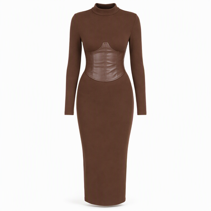 ✨Sculpted Waist, Elegant Curve – Women's Ribbed Bodycon Dress
