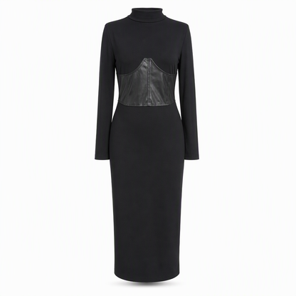 ✨Sculpted Waist, Elegant Curve – Women's Ribbed Bodycon Dress