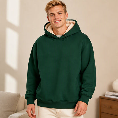 Men's Thickened Sherpa-Lined Hoodie