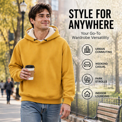 Men's Thickened Sherpa-Lined Hoodie