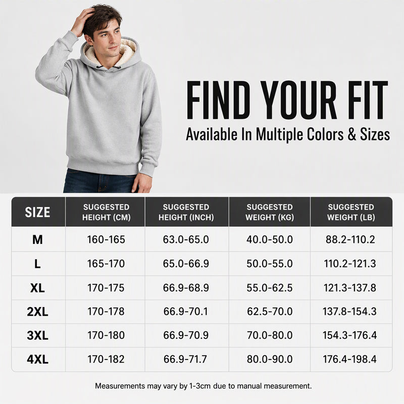 Men's Thickened Sherpa-Lined Hoodie