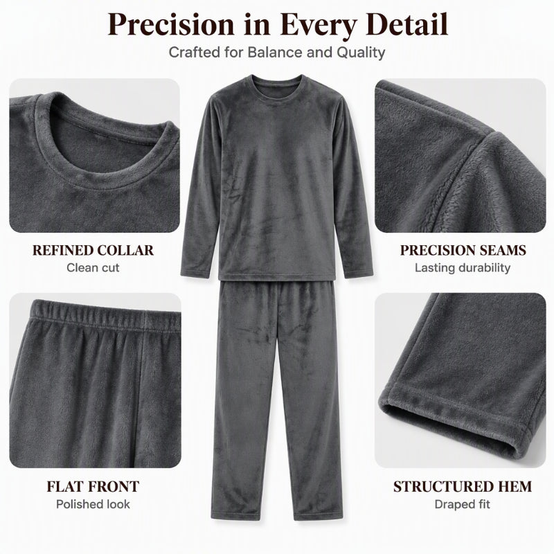 Men's Cozy Thermal Velvet Pajama Set