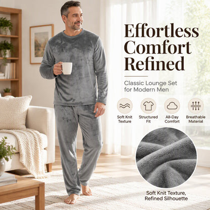 Men's Cozy Thermal Velvet Pajama Set