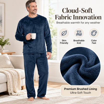 Men's Cozy Thermal Velvet Pajama Set