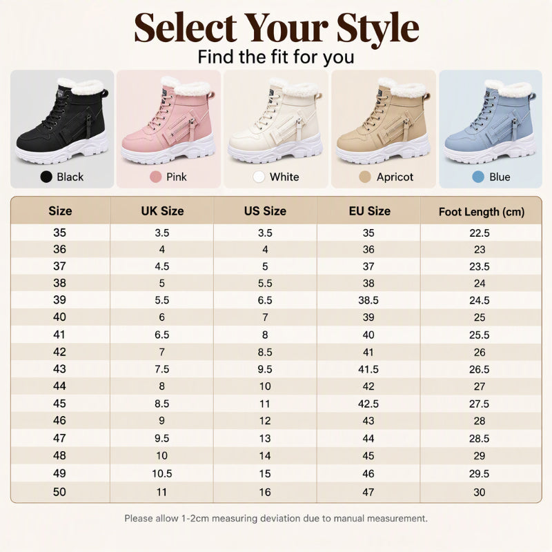 Women's Winter Warm Plush-Lined Ankle Boots