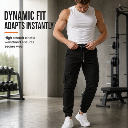 Men's Casual Solid Color Cargo Jogger Pants