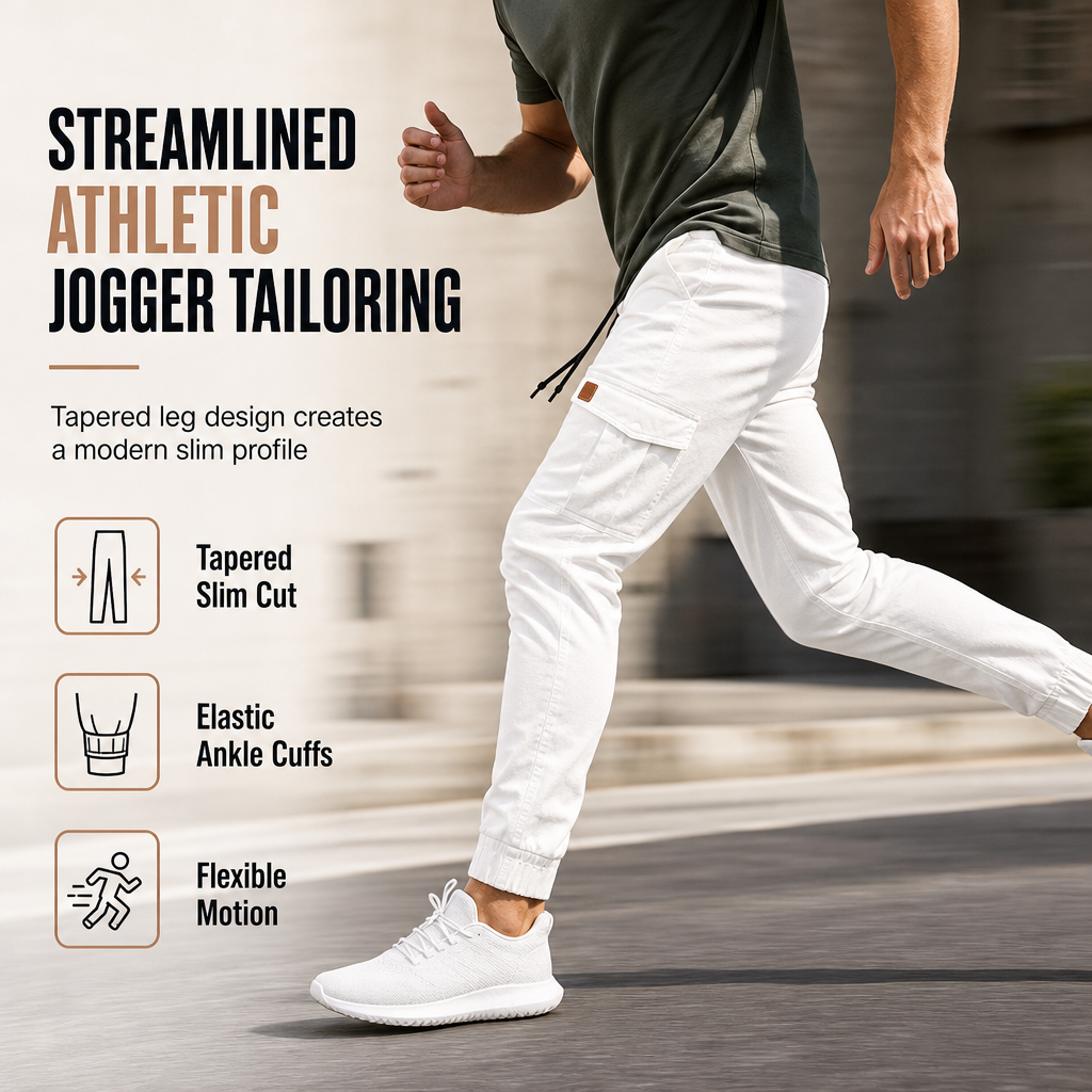 Men's Casual Solid Color Cargo Jogger Pants