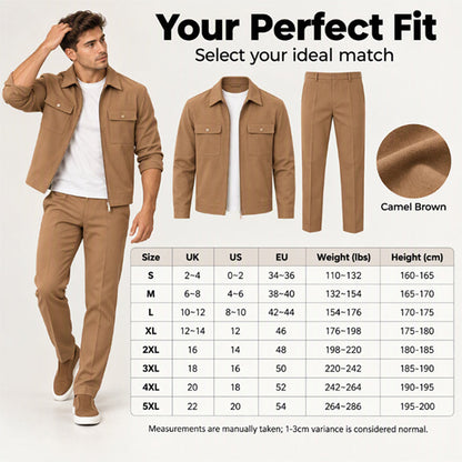 Men's Casual Stylish Jacket and Pants Set