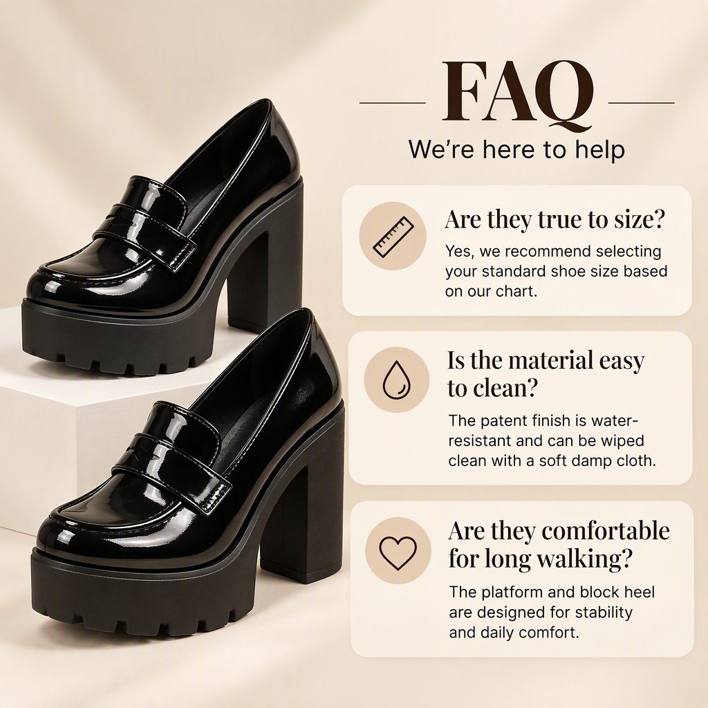 ✨Women's Chunky Heel Platform Loafers