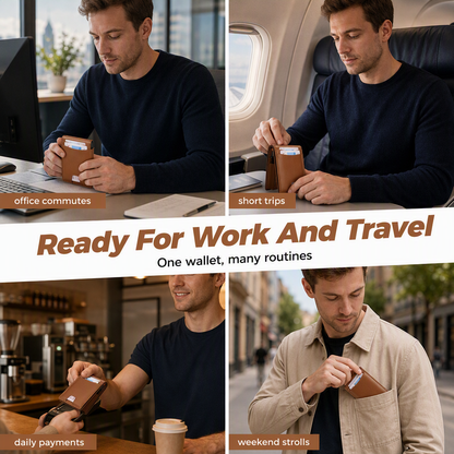 Men's Minimalist Slim RFID Blocking Wallet