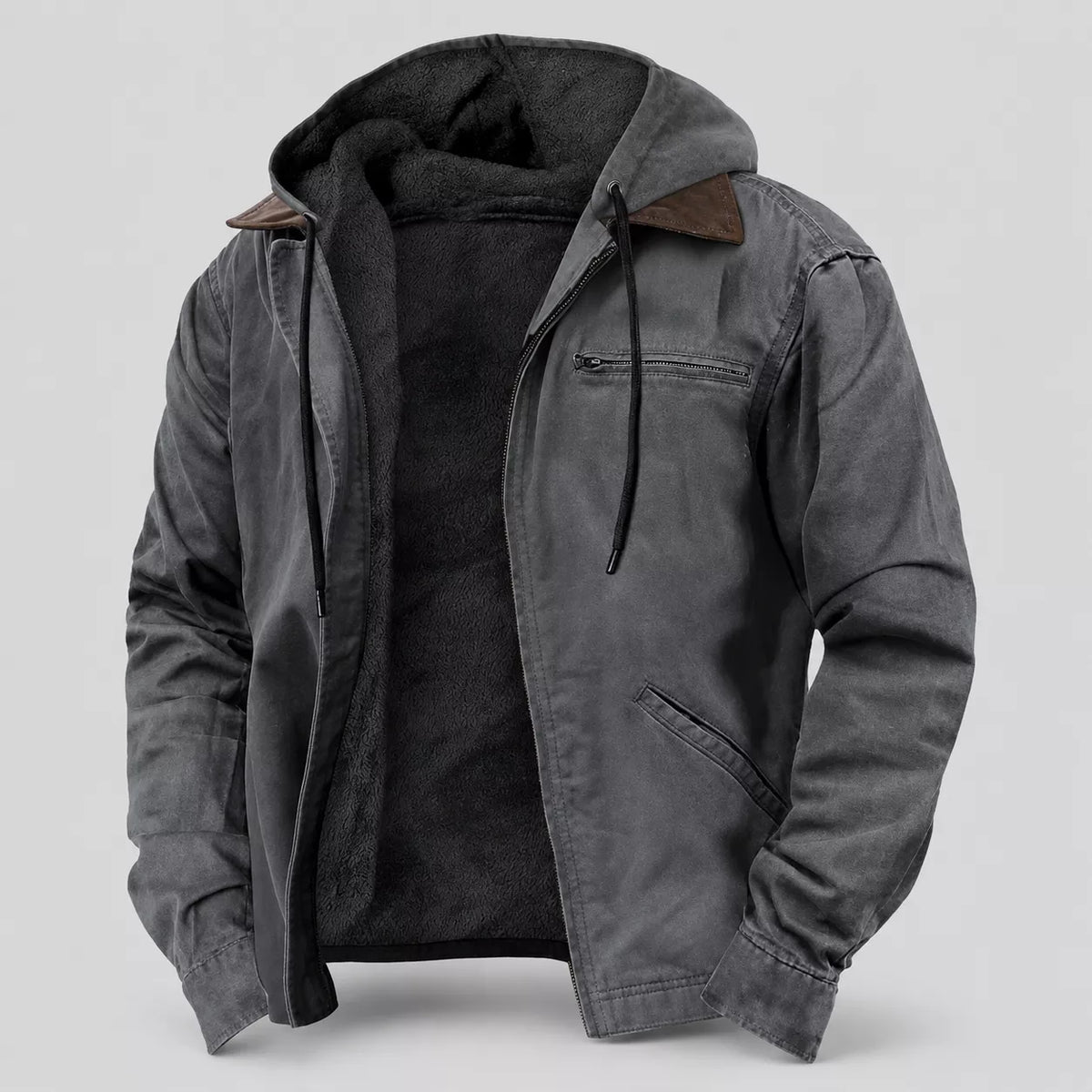 ⏰ Last Day of the Sale – 50% OFF ✨Men’s Plush-Lined Hooded Work Jacket