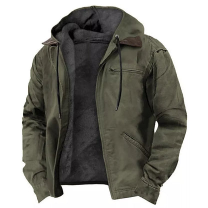⏰ Last Day of the Sale – 50% OFF ✨Men’s Plush-Lined Hooded Work Jacket