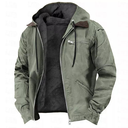 ⏰ Last Day of the Sale – 50% OFF ✨Men’s Plush-Lined Hooded Work Jacket