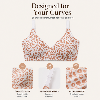 🐆Hot Sale 50% OFF👙Women's Leopard Print Wireless Push-Up Bra – Sexy, Comfortable, Shape-Enhancing Everyday Support