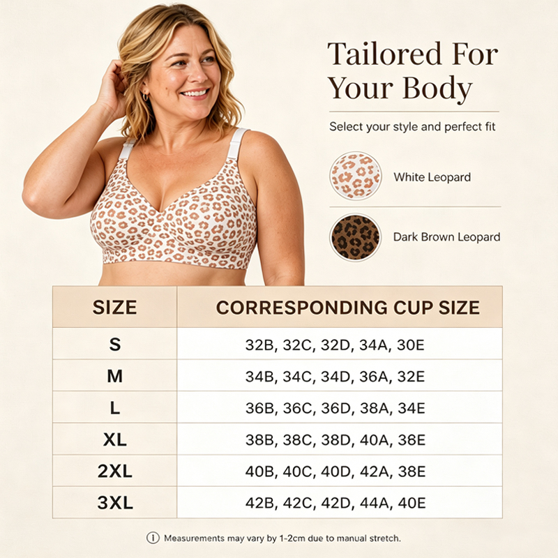 🐆Hot Sale 50% OFF👙Women's Leopard Print Wireless Push-Up Bra – Sexy, Comfortable, Shape-Enhancing Everyday Support