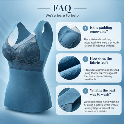 🏆Surprise Price💕🔥Thermal Camisole with Built-In Bra – Slim Fit, Warm & Supportive