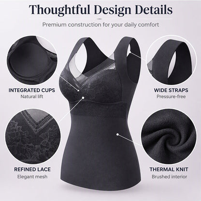 🏆Surprise Price💕🔥Thermal Camisole with Built-In Bra – Slim Fit, Warm & Supportive