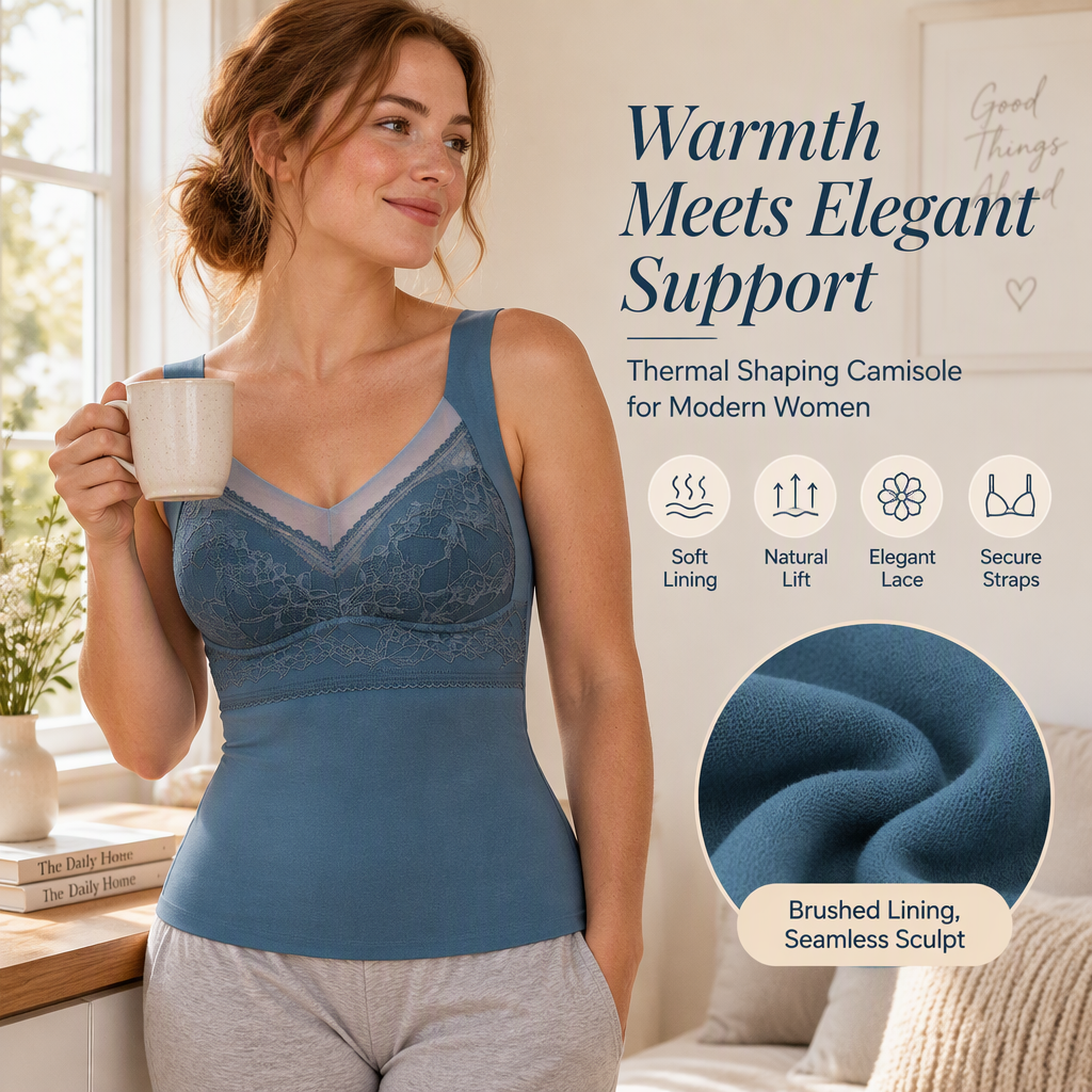 🏆Surprise Price💕🔥Thermal Camisole with Built-In Bra – Slim Fit, Warm & Supportive