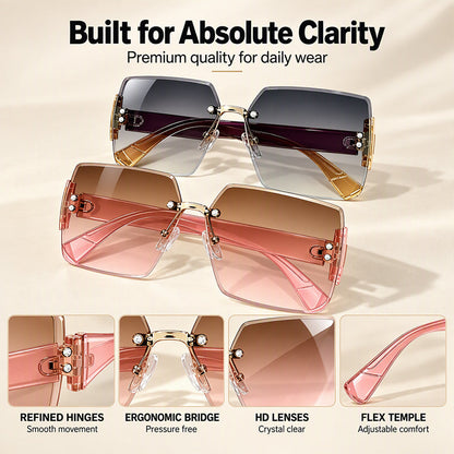 Women's Fashion Frameless Square Sunglasses