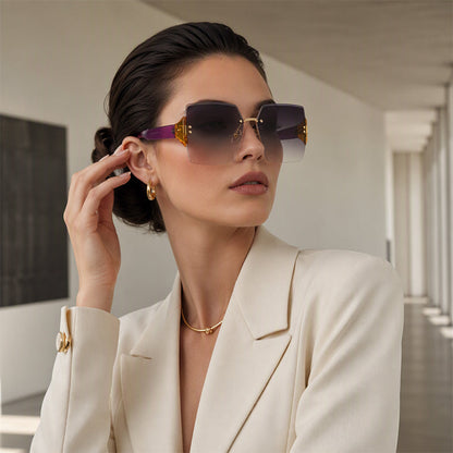 Women's Fashion Frameless Square Sunglasses