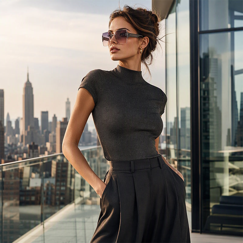 Women's Fashion Frameless Square Sunglasses