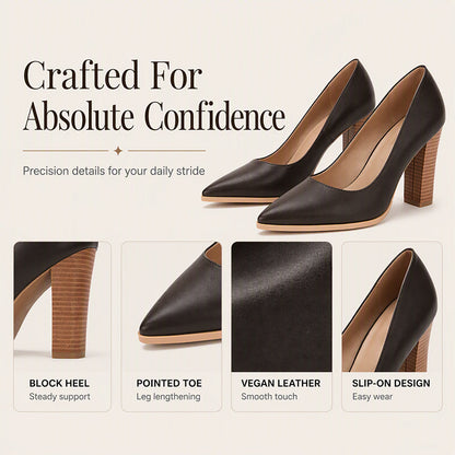 ⏰ Seasonal changeover sale: 50% off – quality at half the price! ✨Women's Chic Pointed Toe Chunky High Heels Pumps