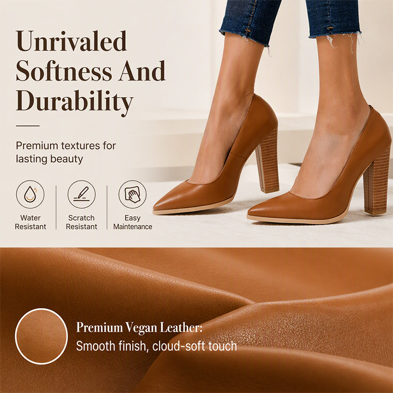 ⏰ Seasonal changeover sale: 50% off – quality at half the price! ✨Women's Chic Pointed Toe Chunky High Heels Pumps