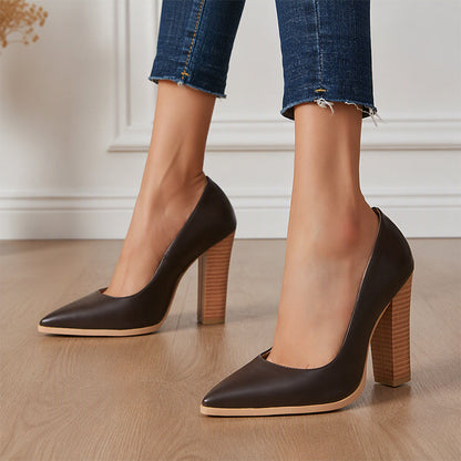 ⏰ Seasonal changeover sale: 50% off – quality at half the price! ✨Women's Chic Pointed Toe Chunky High Heels Pumps