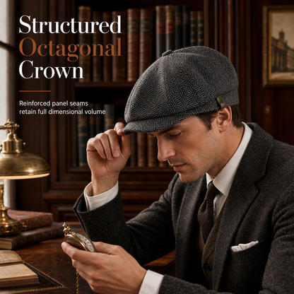 Vintage British Style Newsboy Cap for Men and Women Classic Casual Flat Cap Octagonal Beret Hat