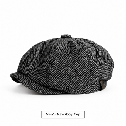 Vintage British Style Newsboy Cap for Men and Women Classic Casual Flat Cap Octagonal Beret Hat
