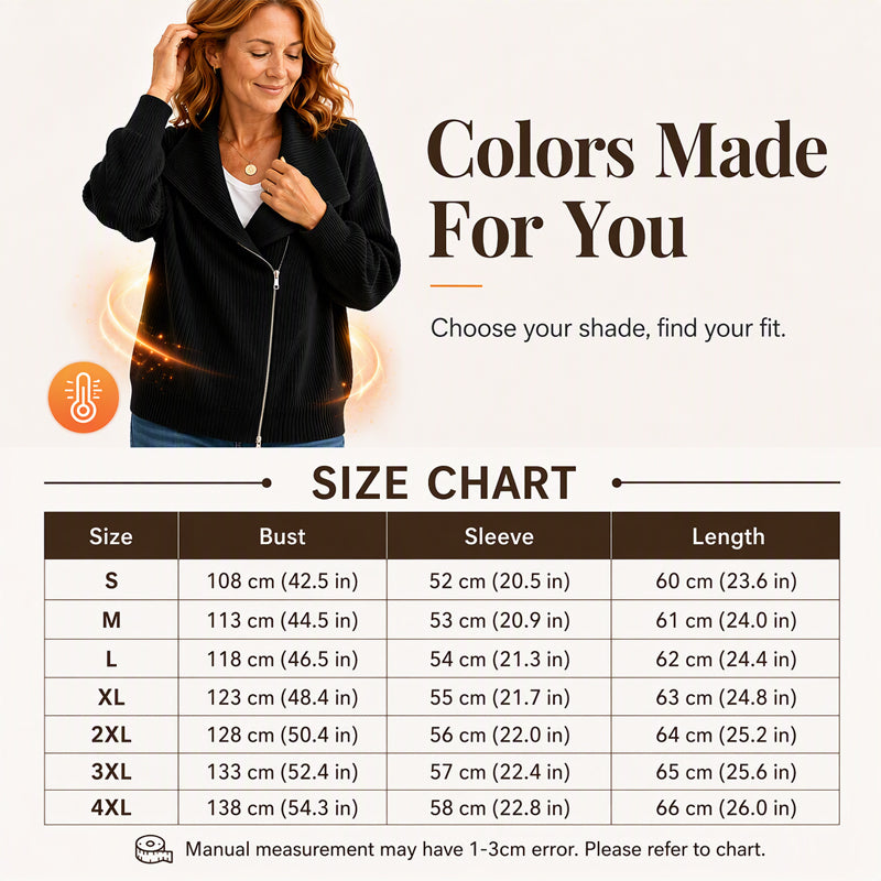 Women's Chic Asymmetrical Zip Up Sweater Jacket