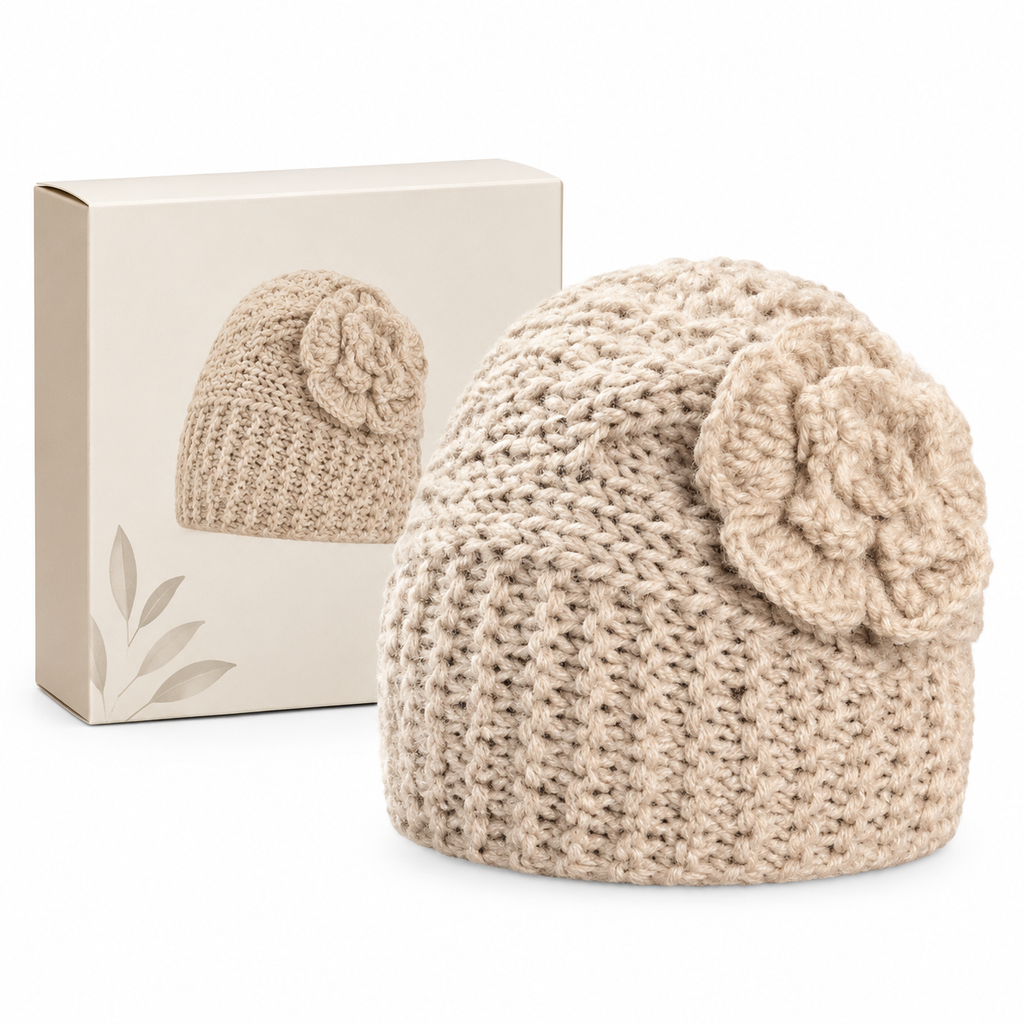 Women Winter Warm Knitted Ear Warmer Headband Wide Floral Hair Accessory