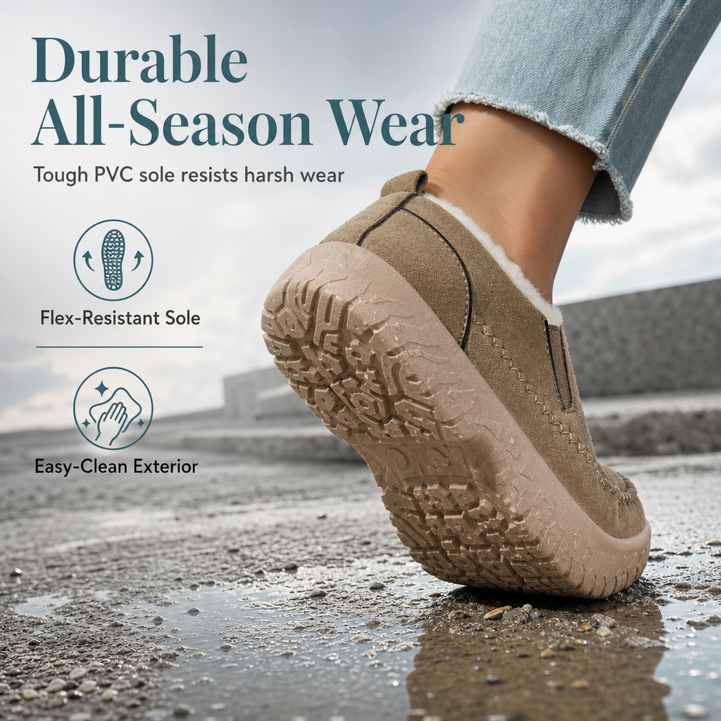Women's Slip On Snow Boots Warm Comfortable Non Slip Winter Cotton Shoes with Wide Fit