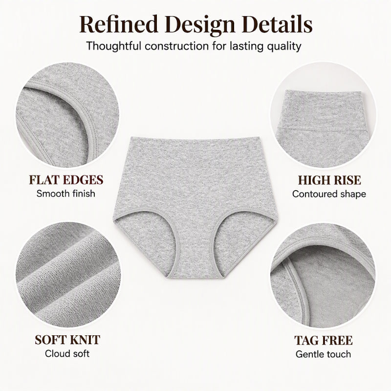 🌸 5-pack Comfortable High-Waist Women's Underwear – Shapes the Belly and Breathes Softly