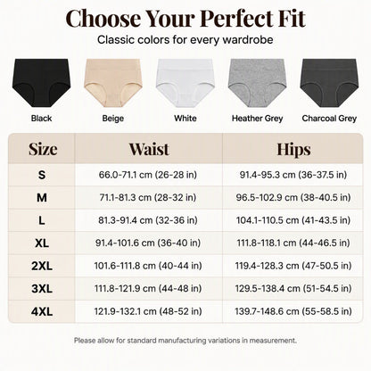 🌸 5-pack Comfortable High-Waist Women's Underwear – Shapes the Belly and Breathes Softly