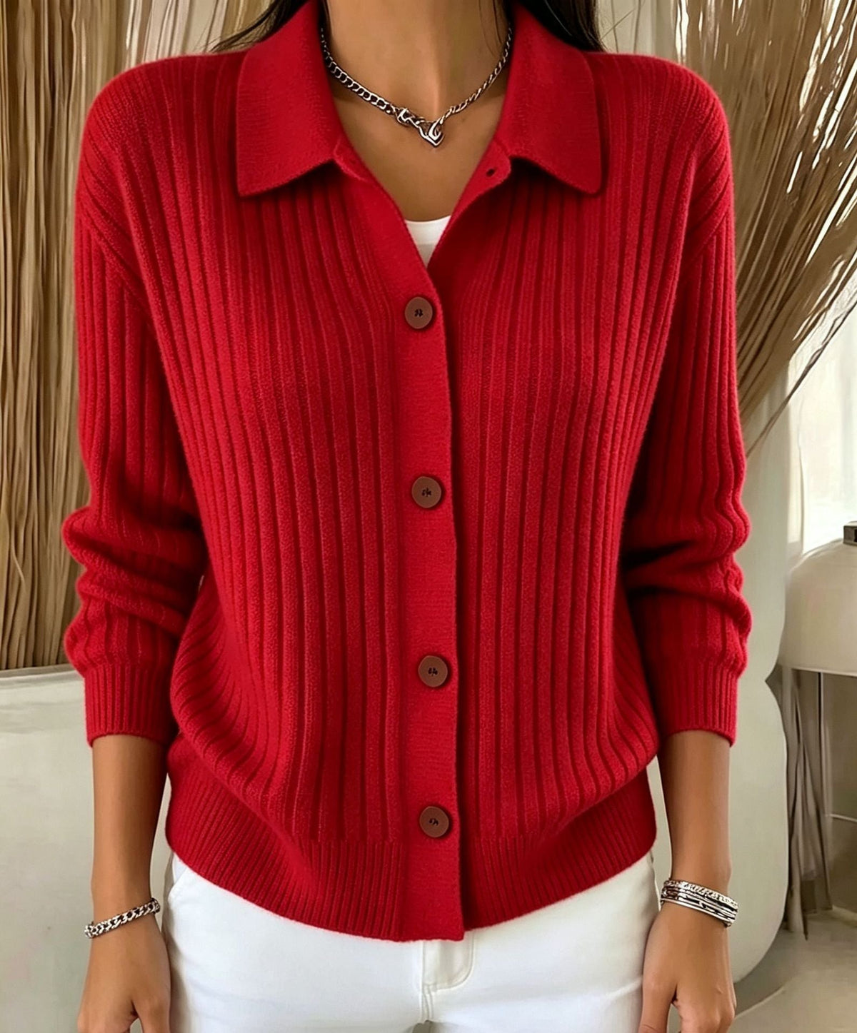 Women's Casual Loose Fit Knit Cardigan