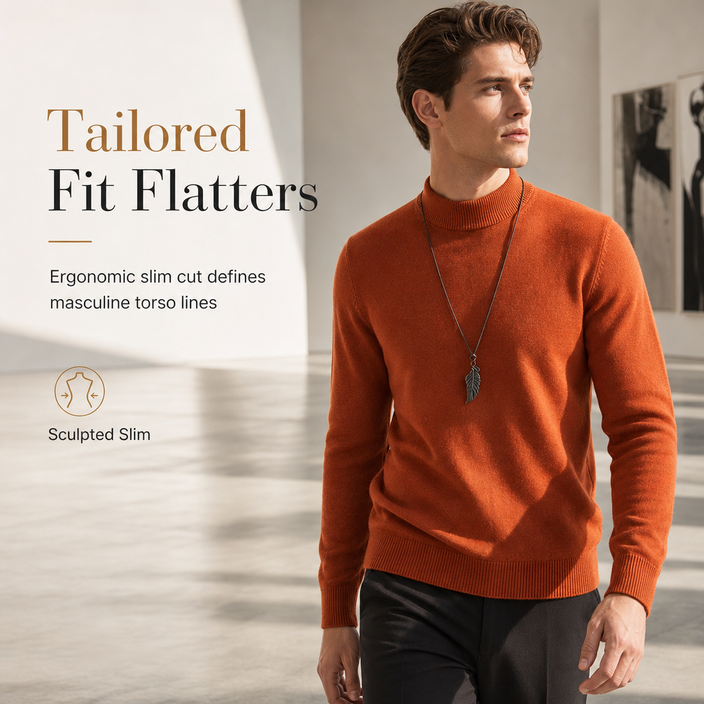 Men's Winter Slim Fit Pullover Knit Sweater