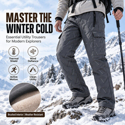 🏂 Men's Winter Plush-Lined Cargo Pants