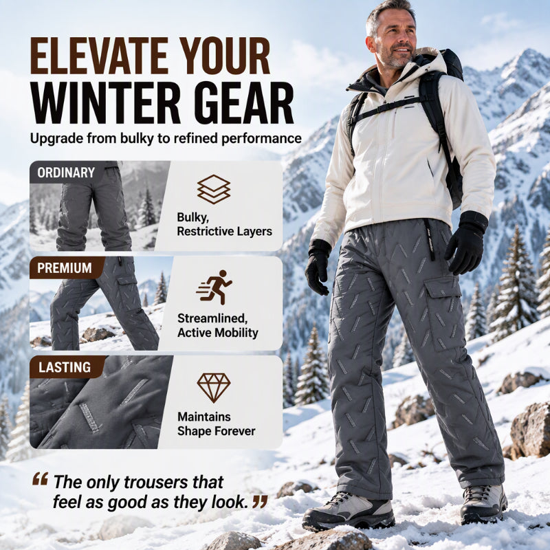 🏂 Men's Winter Plush-Lined Cargo Pants