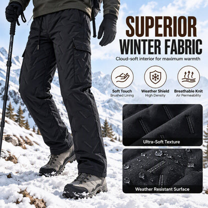 🏂 Men's Winter Plush-Lined Cargo Pants