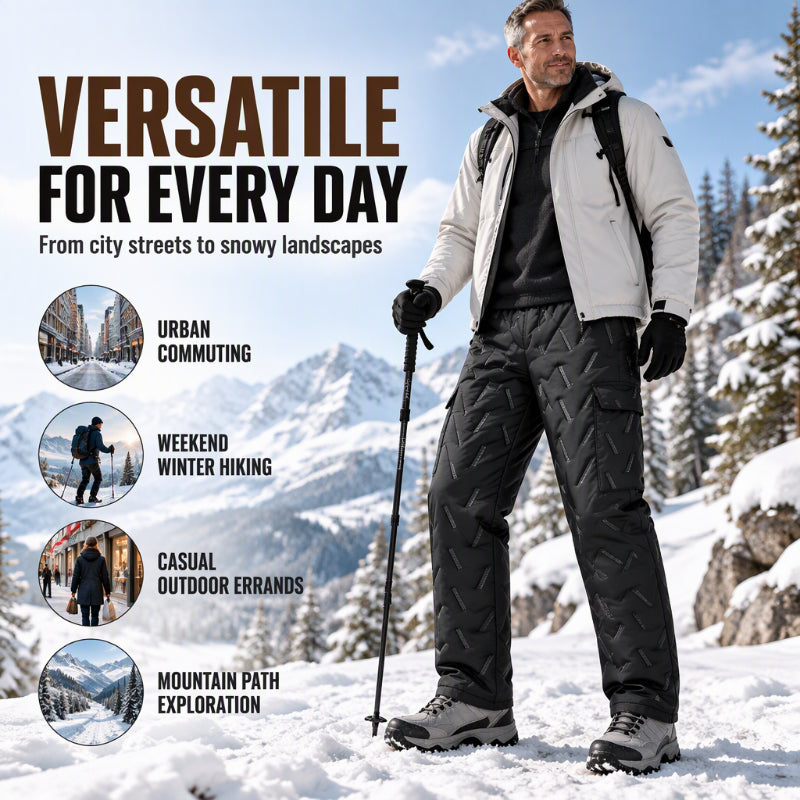 🏂 Men's Winter Plush-Lined Cargo Pants