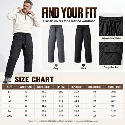 🏂 Men's Winter Plush-Lined Cargo Pants