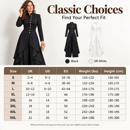 ✨ Polished Look, Flowing Silhouette | Women's Elegant Longline Coat & Wide-Leg Pants Set