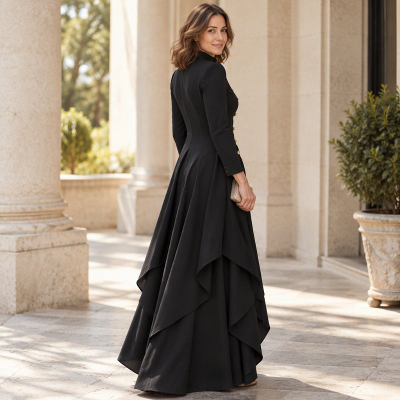 ✨ Polished Look, Flowing Silhouette | Women's Elegant Longline Coat & Wide-Leg Pants Set