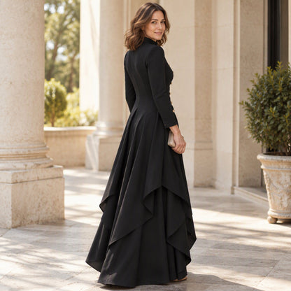 ✨ Polished Look, Flowing Silhouette | Women's Elegant Longline Coat & Wide-Leg Pants Set