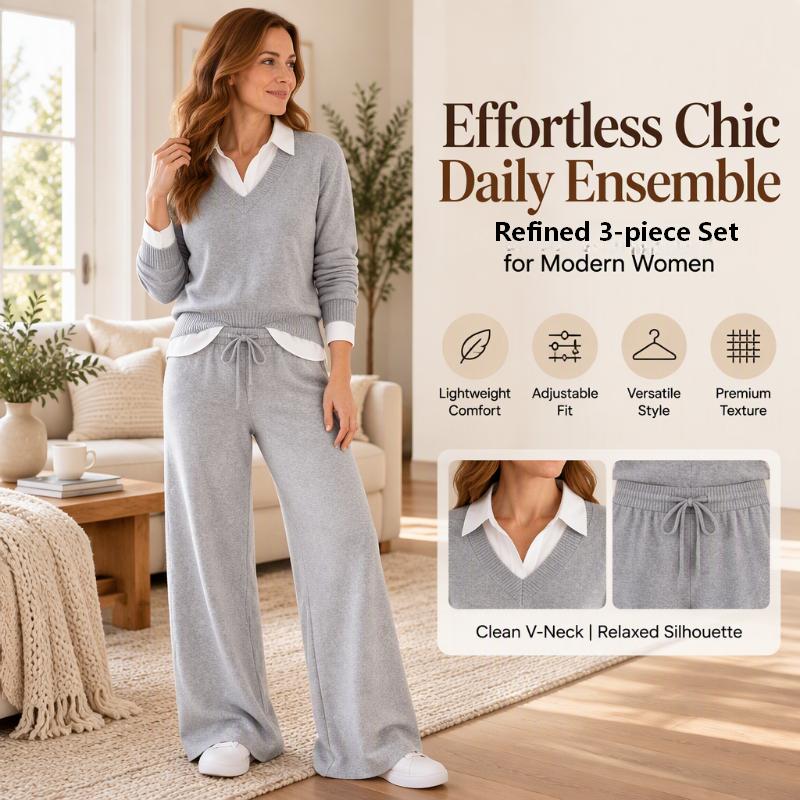 ☕️ Women's Casual Cozy Knit 3-Piece Set