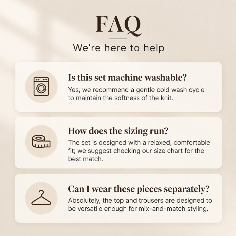 ☕️ Women's Casual Cozy Knit 3-Piece Set