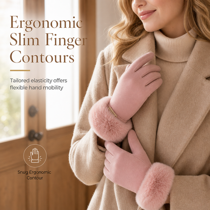 Women's Winter Thermal Touchscreen Gloves Windproof Warm Gloves for Outdoor Cycling and Driving